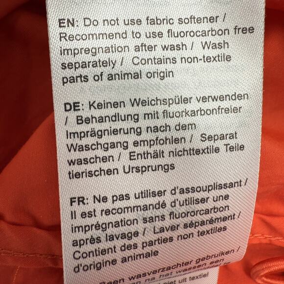 Fjallraven‎ High Coast Wind Anorak Jacket Mens Medium Orange Hooded Pullover - Picture 8 of 10